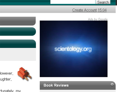 Slashdot reklamuoja scientologus