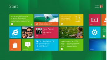 Windows 8 - plytelėmis klotas „Metro“ darbalaukis Windows 8 - plytelėmis klotas „Metro“ darbalaukis